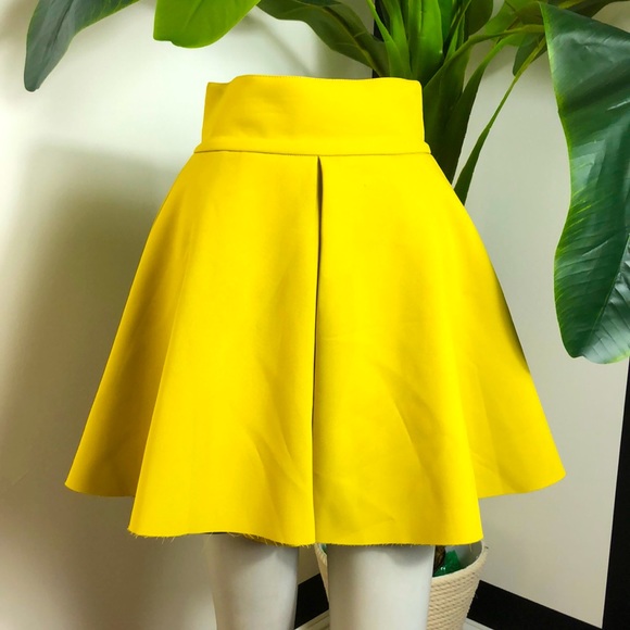 Mustard pleated skirt - Picture 1 of 2